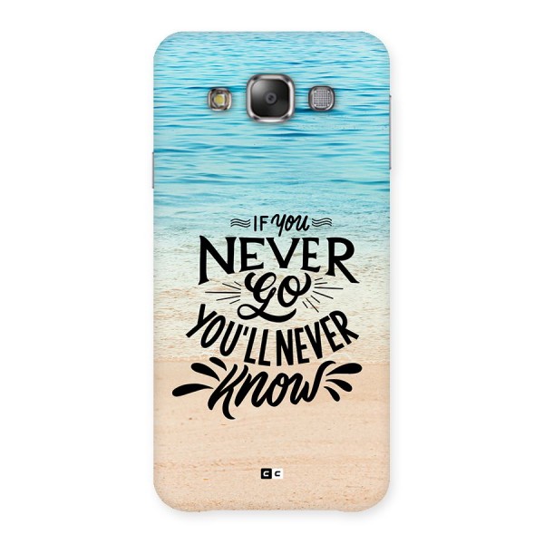 Will Never Know Back Case for Galaxy E7