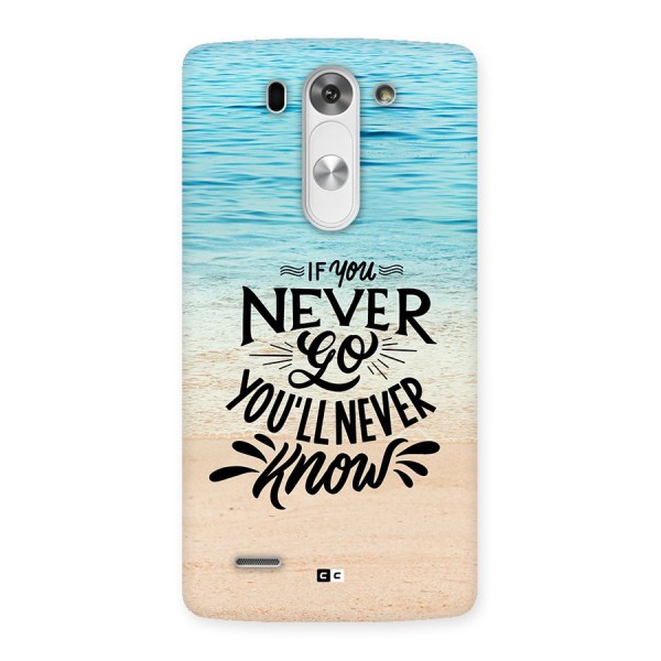 Will Never Know Back Case for LG G3 Beat