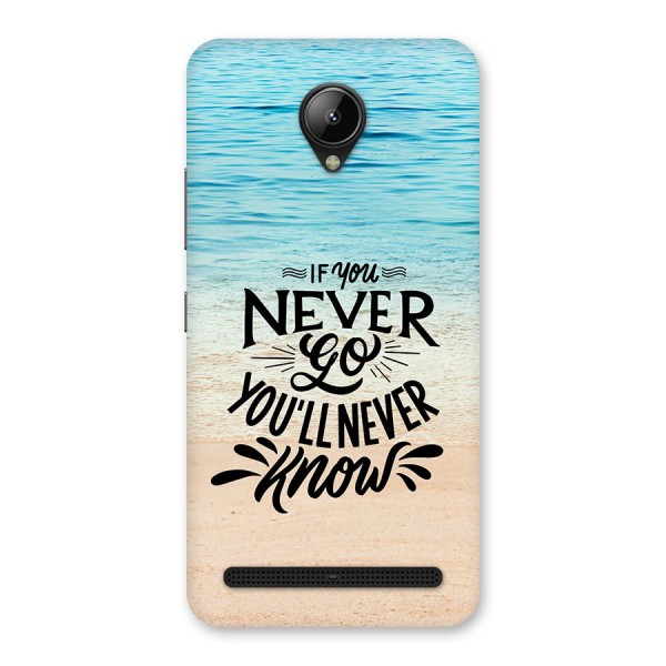 Will Never Know Back Case for Lenovo C2