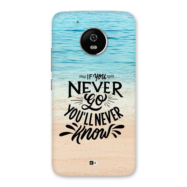 Will Never Know Back Case for Moto G5