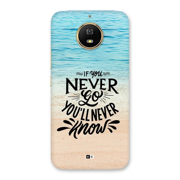 Will Never Know Back Case for Moto G5s