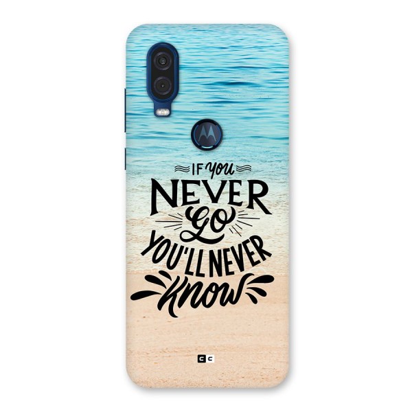 Will Never Know Back Case for Motorola One Vision
