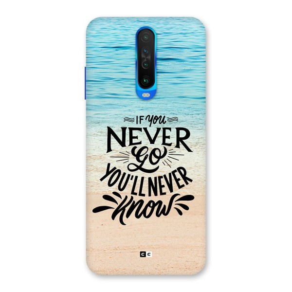 Will Never Know Back Case for Poco X2