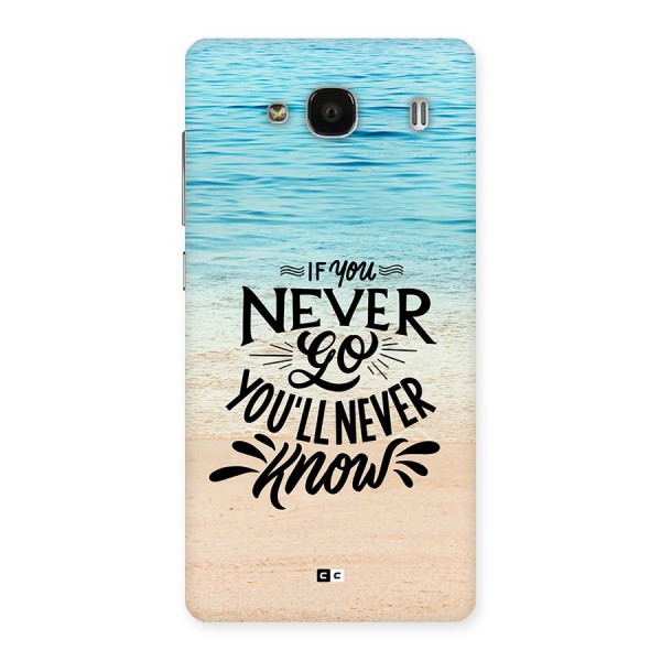 Will Never Know Back Case for Redmi 2s