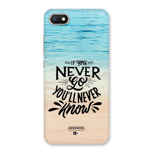 Will Never Know Back Case for Redmi 6A