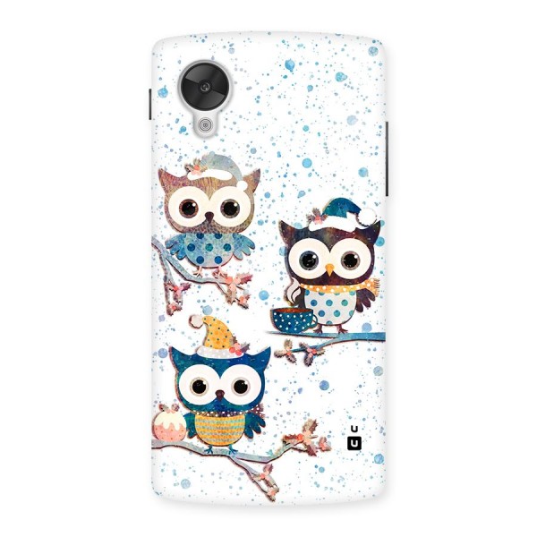 Winter Owls Back Case for Google Nexus 5