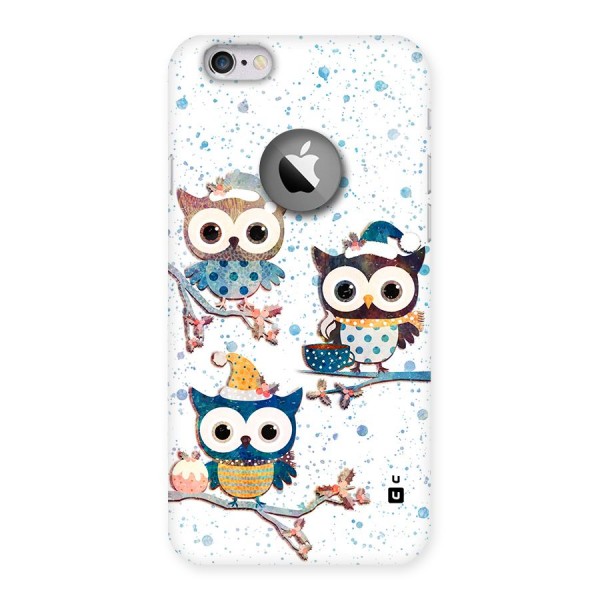 Winter Owls Back Case for iPhone 6 Logo Cut