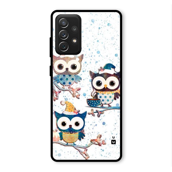 Winter Owls Glass Back Case for Galaxy A72