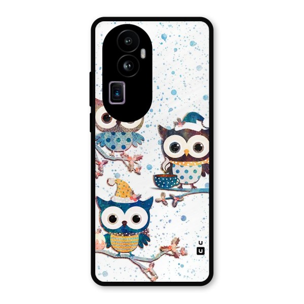 Winter Owls Metal Back Case for Oppo Reno10 Pro Plus