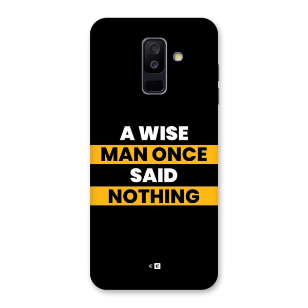 Wise Man Back Case for Galaxy A6 Plus