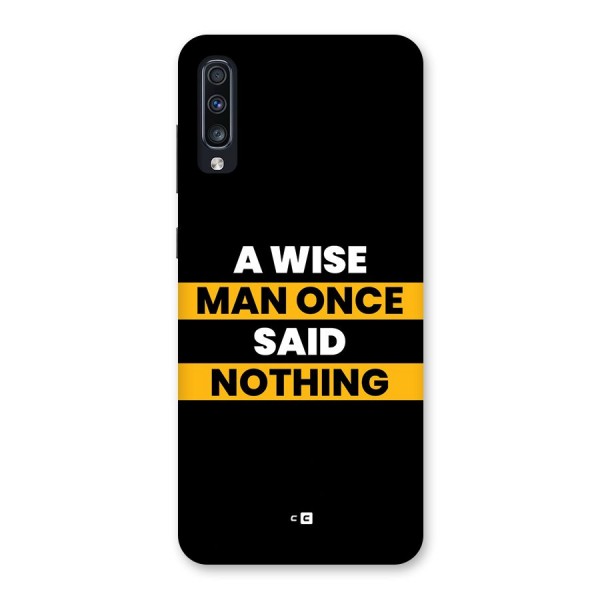 Wise Man Back Case for Galaxy A70