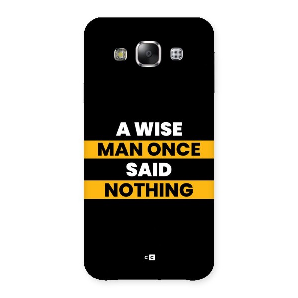 Wise Man Back Case for Galaxy E5