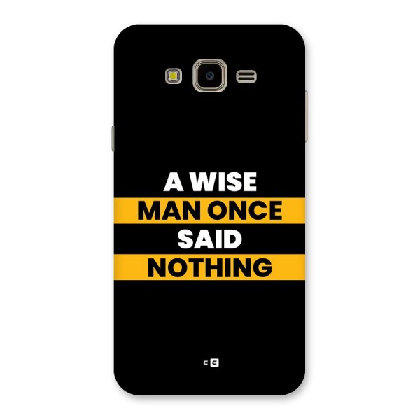 Wise Man Back Case for Galaxy J7 Nxt