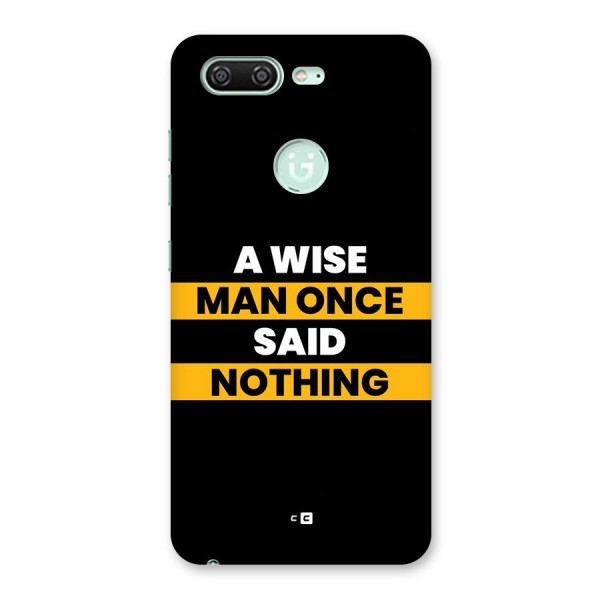 Wise Man Back Case for Gionee S10