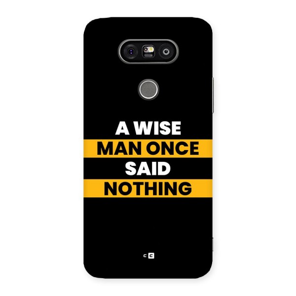 Wise Man Back Case for LG G5