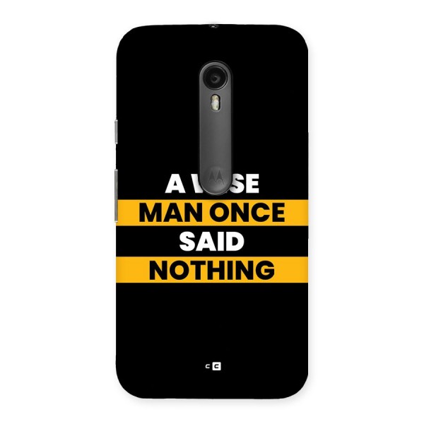 Wise Man Back Case for Moto G3