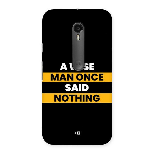 Wise Man Back Case for Moto G3