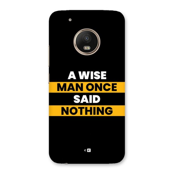 Wise Man Back Case for Moto G5 Plus