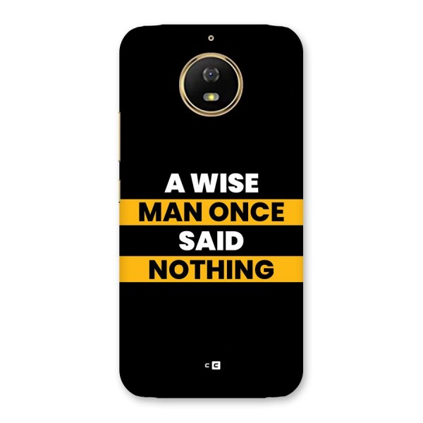 Wise Man Back Case for Moto G5s