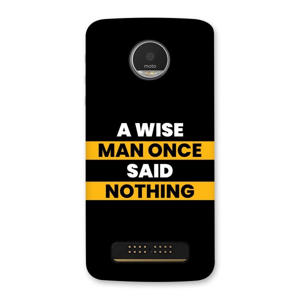 Wise Man Back Case for Moto Z Play