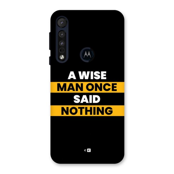 Wise Man Back Case for Motorola One Macro