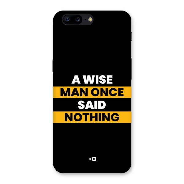 Wise Man Back Case for OnePlus 5