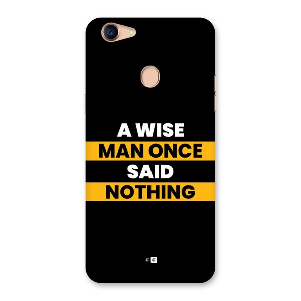 Wise Man Back Case for Oppo F5 Youth