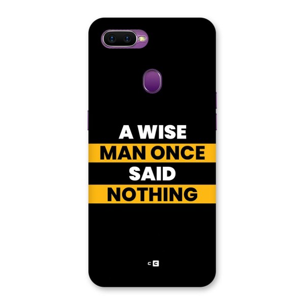 Wise Man Back Case for Oppo F9