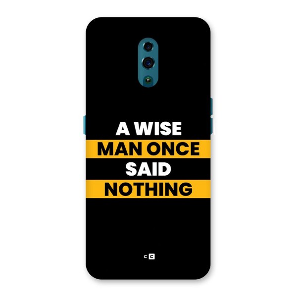 Wise Man Back Case for Oppo Reno