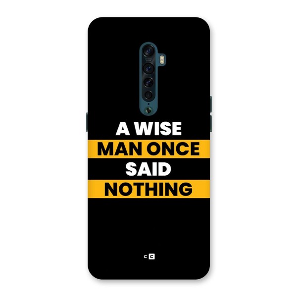 Wise Man Back Case for Oppo Reno2