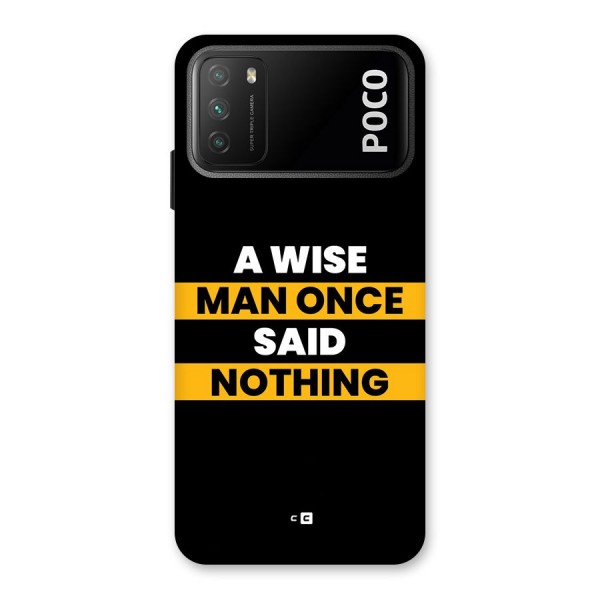 Wise Man Back Case for Poco M3