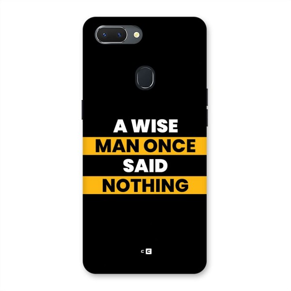 Wise Man Back Case for Realme 2