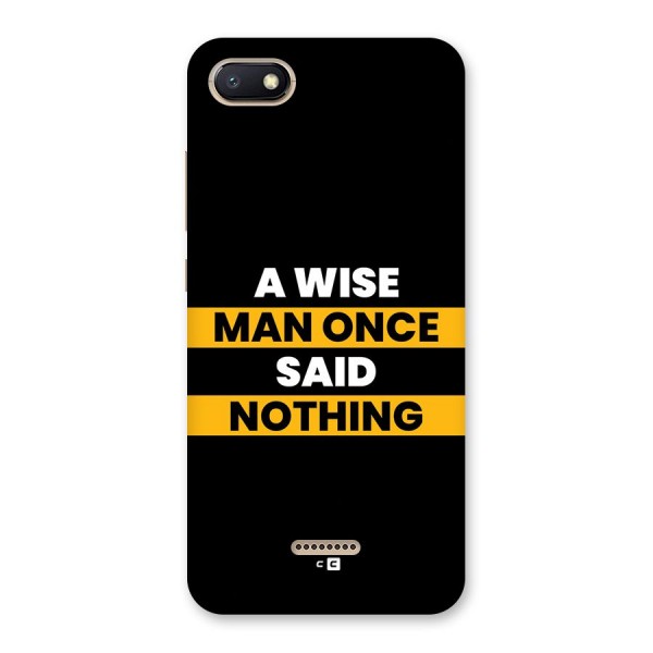 Wise Man Back Case for Redmi 6A
