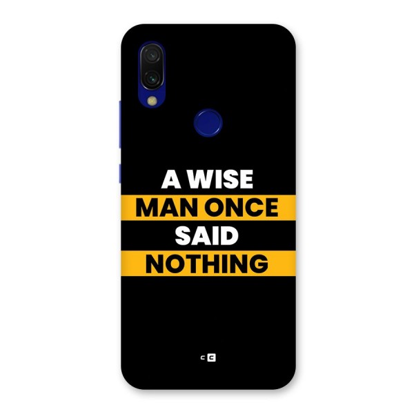 Wise Man Back Case for Redmi 7