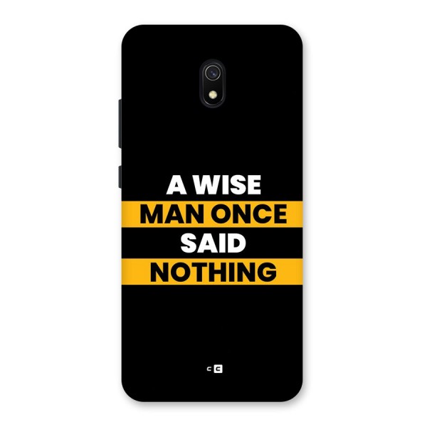 Wise Man Back Case for Redmi 8A