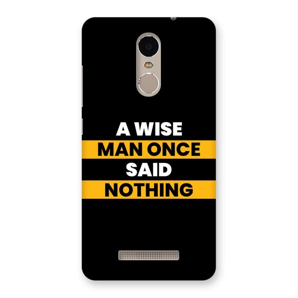 Wise Man Back Case for Redmi Note 3