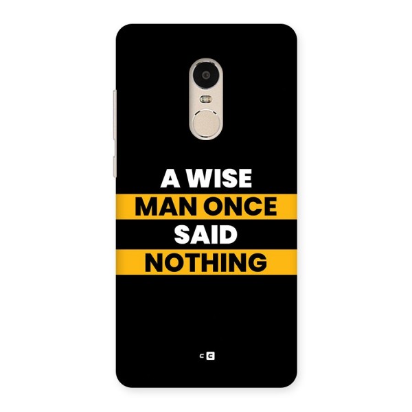 Wise Man Back Case for Redmi Note 4