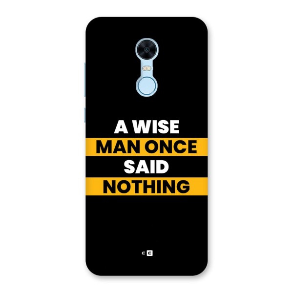 Wise Man Back Case for Redmi Note 5