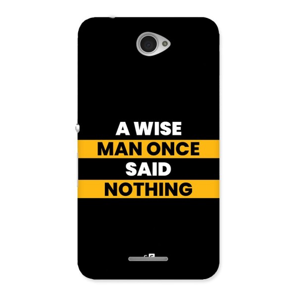 Wise Man Back Case for Xperia E4