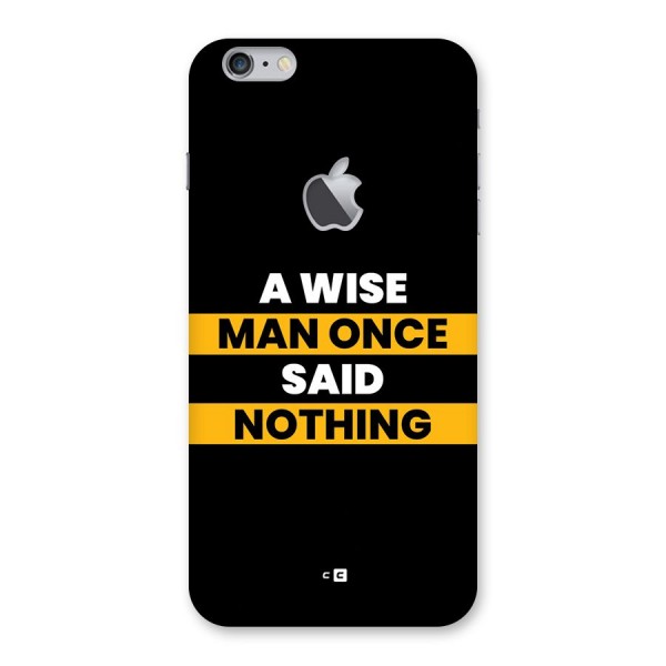 Wise Man Back Case for iPhone 6 Plus 6S Plus Logo Cut