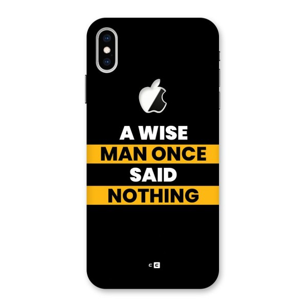 Wise Man Back Case for iPhone XS Max Apple Cut