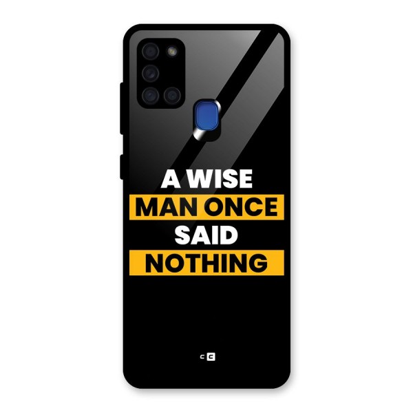 Wise Man Glass Back Case for Galaxy A21s