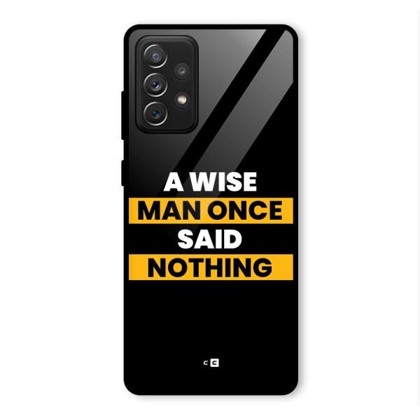 Wise Man Glass Back Case for Galaxy A72