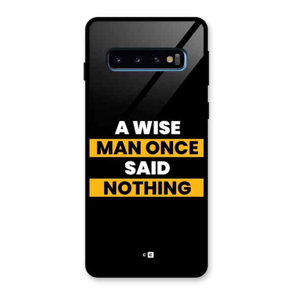 Wise Man Glass Back Case for Galaxy S10