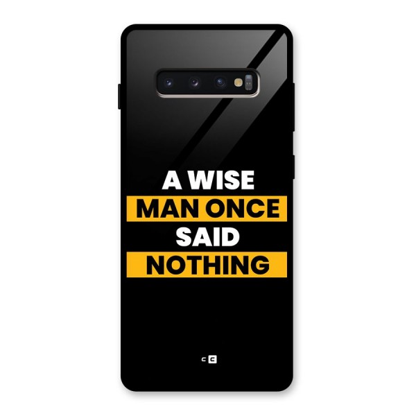 Wise Man Glass Back Case for Galaxy S10 Plus