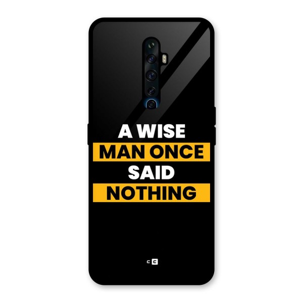 Wise Man Glass Back Case for Oppo Reno2 F