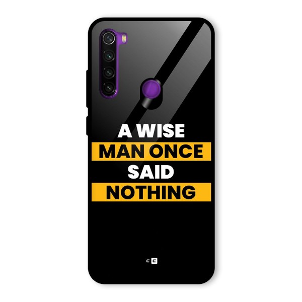Wise Man Glass Back Case for Redmi Note 8