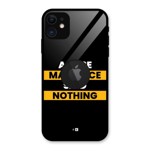 Wise Man Glass Back Case for iPhone 11 Logo Cut