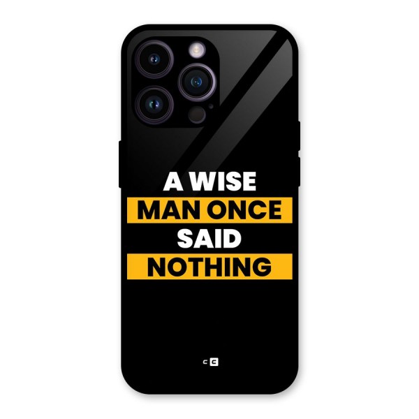 Wise Man Glass Back Case for iPhone 14 Pro Max