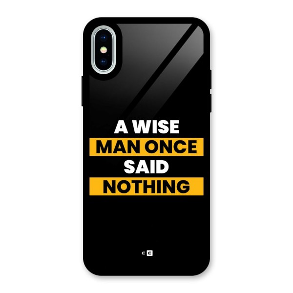 Wise Man Glass Back Case for iPhone XS
